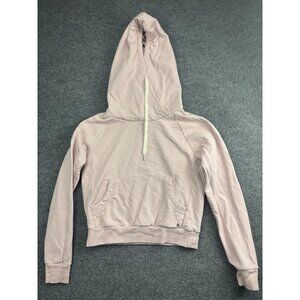 Ampersand Avenue Hoodie Womens‎ Medium Pink Pullover Sweatshirt Cropped
